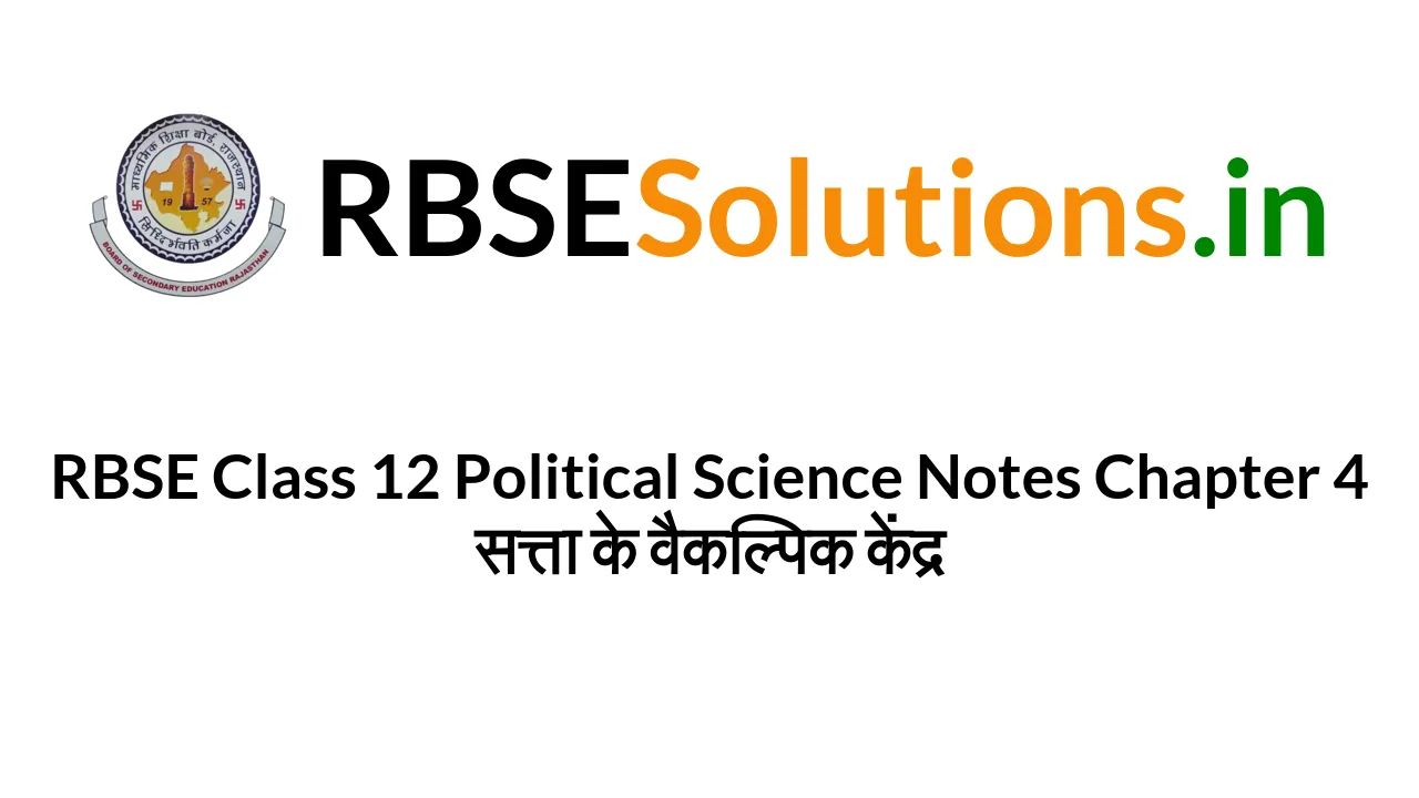 rbse-class-12-political-science-notes-chapter-4