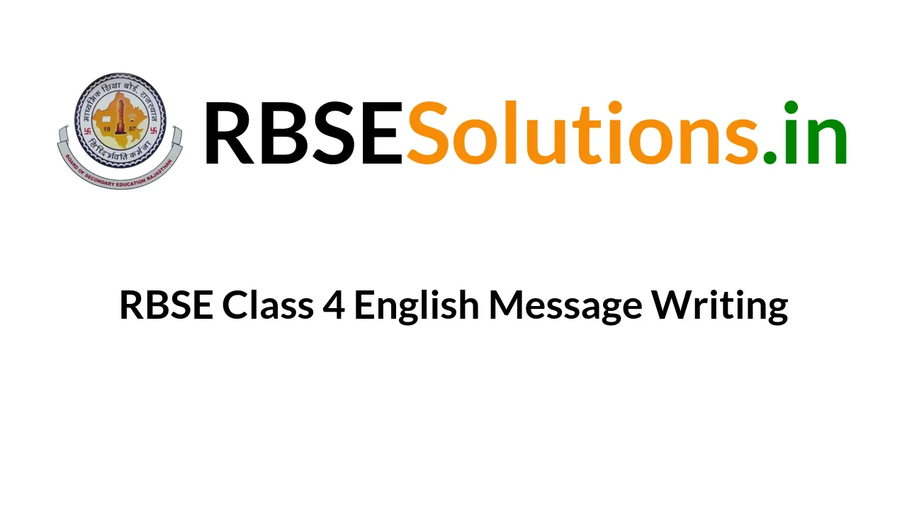 rbse-class-4-english-message-writing