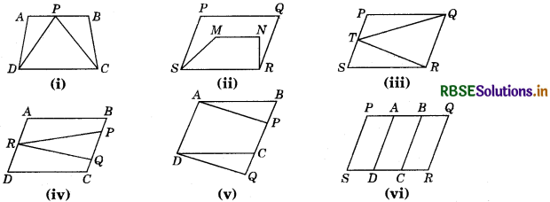 RBSE Solutions for Class 9 Maths Chapter 9 Parallelograms and Triangles Ex 9.1 1