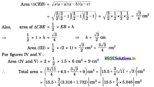 RBSE Solutions for Class 9 Maths Chapter 12 Heron’s Formula Ex 12.2 6