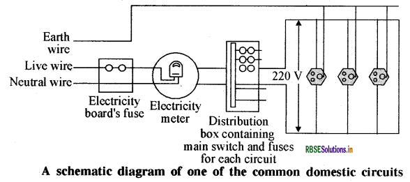 RBSE Class 10 Science Important Questions Chapter 13 Magnetic Effects of Electric Current 13