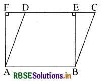 RBSE Solutions for Class 9 Maths Chapter 9 समान्तर चतुर्भुज और त्रिभुजों के क्षेत्रफल Ex 9.4 1