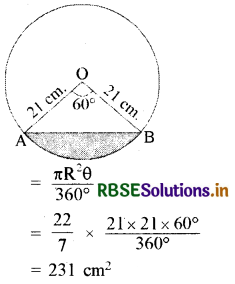 RBSE Solutions for Class 10 Maths Chapter 12 Areas Related to Circles Ex 12.2 Q5