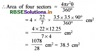 RBSE Class 10 Maths Important Questions Chapter 12 Areas related to Circles LAQ Q1.1