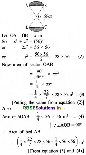 RBSE Class 10 Maths Important Questions Chapter 12 Areas related to Circles LAQ Q5