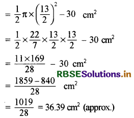 RBSE Class 10 Maths Important Questions Chapter 12 Areas related to Circles LAQ Q9.1