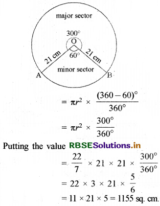 RBSE Class 10 Maths Important Questions Chapter 12 Areas related to Circles SAQ Q4