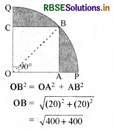 RBSE Solutions for Class 10 Maths Chapter 12 Areas Related to Circles Ex 12.3 Q13.1