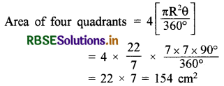 RBSE Solutions for Class 10 Maths Chapter 12 Areas Related to Circles Ex 12.3 Q7.1