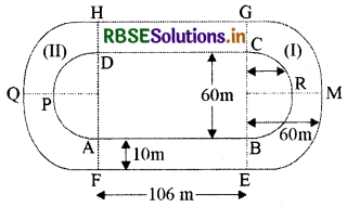 RBSE Solutions for Class 10 Maths Chapter 12 Areas Related to Circles Ex 12.3 Q8.1