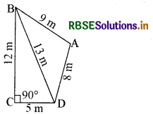 RBSE Solutions for Class 9 Maths Chapter 12 हीरोन का सूत्र Ex 12.2 1