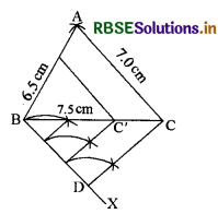 RBSE Class 10 Maths Important Questions Chapter 11 Constructions SAQ Q1