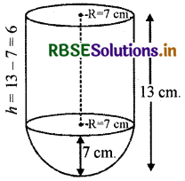 RBSE Solutions for Class 10 Maths Chapter 13 Surface Areas and Volumes Ex 13.1 Q2