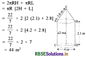 RBSE Solutions for Class 10 Maths Chapter 13 Surface Areas and Volumes Ex 13.1 Q7
