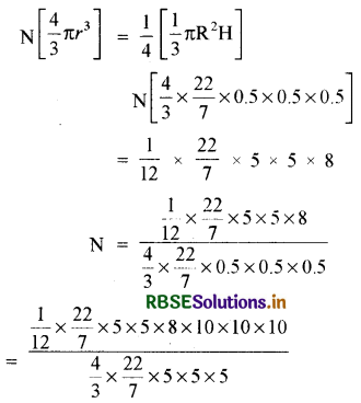 RBSE Solutions for Class 10 Maths Chapter 13 Surface Areas and Volumes Ex 13.2 Q5.1