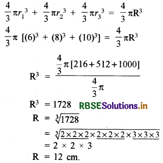 RBSE Solutions for Class 10 Maths Chapter 13 Surface Areas and Volumes Ex 13.3 Q2