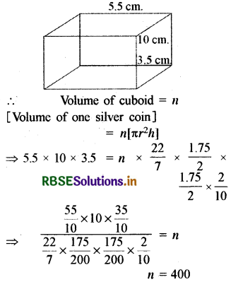RBSE Solutions for Class 10 Maths Chapter 13 Surface Areas and Volumes Ex 13.3 Q6.1