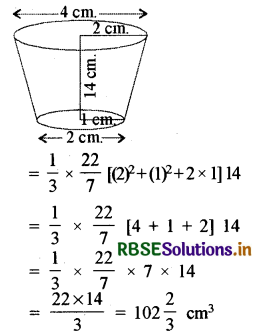 RBSE Solutions for Class 10 Maths Chapter 13 Surface Areas and Volumes Ex 13.4 Q1