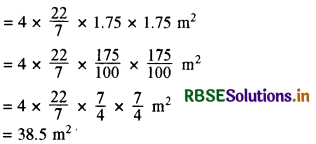 RBSE Solutions for Class 9 Maths Chapter 13 पृष्ठीय क्षेत्रफल एवं आयतन Ex 13.4 1