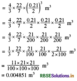 RBSE Solutions for Class 9 Maths Chapter 13 पृष्ठीय क्षेत्रफल एवं आयतन Ex 13.8 2