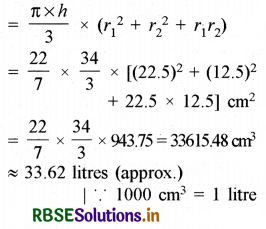 RBSE Class 10 Maths Important Questions Chapter 13 Surface Areas and Volumes LAQ Q2.1