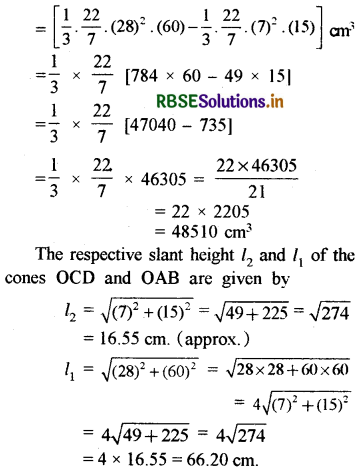 RBSE Class 10 Maths Important Questions Chapter 13 Surface Areas and Volumes LAQ Q3.1
