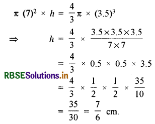 RBSE Class 10 Maths Important Questions Chapter 13 Surface Areas and Volumes LAQ Q4