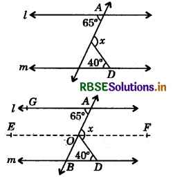 RBSE Class 9 Maths Important Questions Chapter 6 Lines and Angles 20