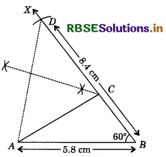 RBSE Class 9 Maths Important Questions Chapter 11 Constructions 7
