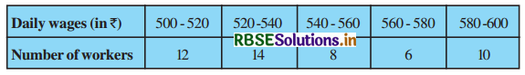 RBSE Solutions for Class 10 Maths Chapter 14 Statistics Ex 14.1 Q2