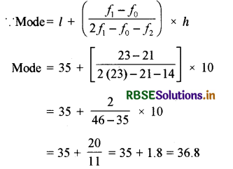 RBSE Solutions for Class 10 Maths Chapter 14 Statistics Ex 14.2 Q1.1