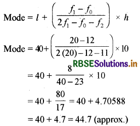 RBSE Solutions for Class 10 Maths Chapter 14 Statistics Ex 14.2 Q6.1