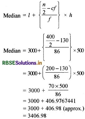 RBSE Solutions for Class 10 Maths Chapter 14 Statistics Ex 14.3 Q5.2