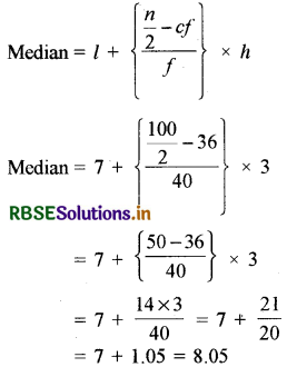 RBSE Solutions for Class 10 Maths Chapter 14 Statistics Ex 14.3 Q6.3