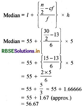 RBSE Solutions for Class 10 Maths Chapter 14 Statistics Ex 14.3 Q7.2