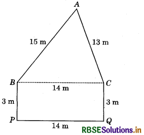 RBSE Class 9 Maths Important Questions Chapter 12 Heron’s Formula 9