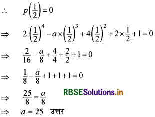 RBSE Class 9 Maths Important Questions Chapter 2 बहुपद 10