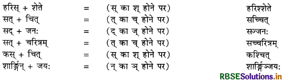 RBSE Class 10 Sanskrit व्याकरणम् सन्धिकार्यम् 1