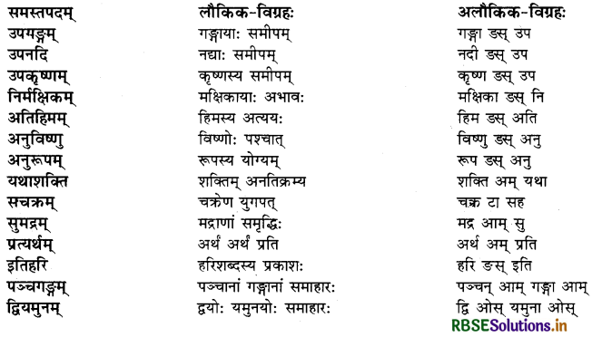 RBSE Class 10 Sanskrit व्याकरणम् समासः 1