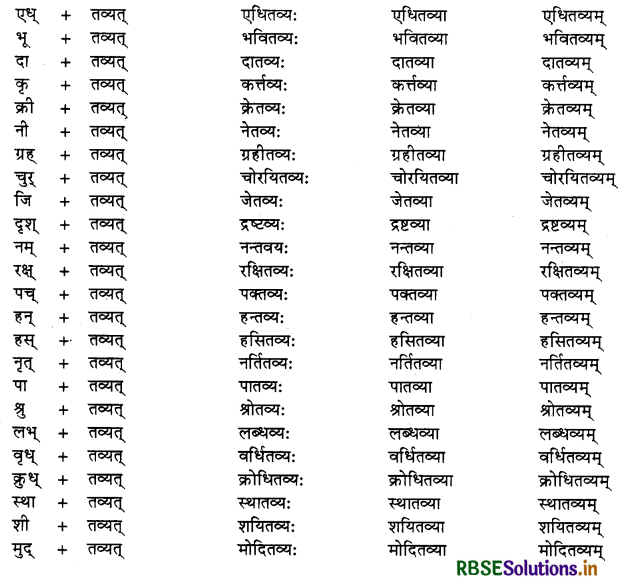 RBSE Class 10 Sanskrit व्याकरणम् प्रत्ययज्ञानम् 4