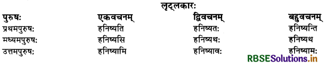 RBSE Class 10 Sanskrit व्याकरणम् धातुरूपाणि 9