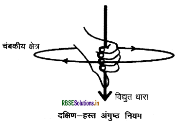 RBSE Class 10 Science Important Questions Chapter 13 विद्युत धारा का चुम्बकीय प्रभाव 14