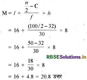 RBSE Class 10 Maths Important Questions Chapter 14 सांख्यिकी 27