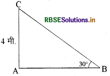RBSE Class 10 Maths Important Questions Chapter 9 त्रिकोणमिति का अनुप्रयोग 3