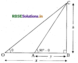 RBSE Class 10 Maths Important Questions Chapter 9 त्रिकोणमिति का अनुप्रयोग 7