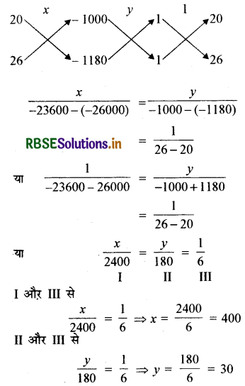RBSE Solutions for Class 10 Maths Chapter 3 दो चरों वाले रैखिक समीकरण युग्म Ex 3.5 Q4(i)