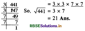 RBSE Class 8 Maths Important Questions Chapter 6 Square and Square Roots 1