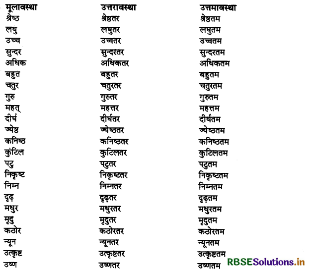 RBSE Class 9 Hindi Vyakaran विशेषण 1