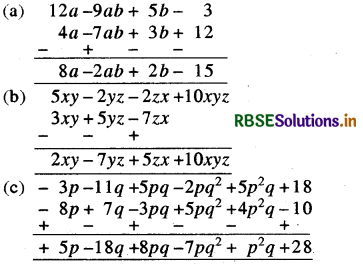 RBSE Solutions for Class 8 Maths Chapter 9 Algebraic Expressions and Identities Ex 9.1 5