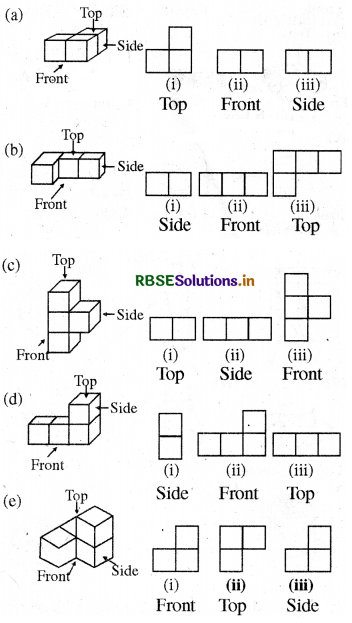 RBSE Solutions for Class 8 Maths Chapter 10 Visualizing Solid Shapes Ex 10.1 6